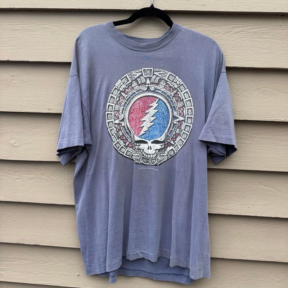 Fruit-of-the-loom Men's Blue and Navy T-shirt